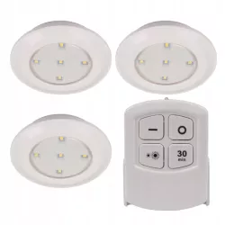Podszafkowa lampka LED 3x 5LED z pilotem 4000k-5904703006565