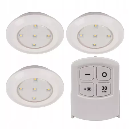 Podszafkowa lampka LED 3x 5LED z pilotem 4000k-5904703006565