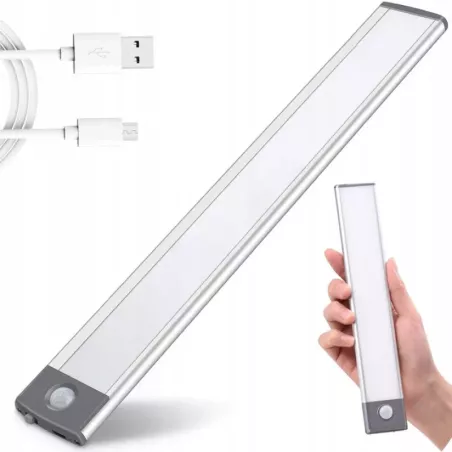 LISTWA LED OŚWIETLENIOWA LAMPA PODSZAFKOWA KUCHNNA USB CZUJNIK RUCHU 20cm-5904703007562
