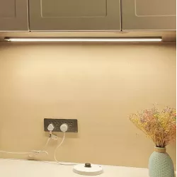 Listwa podszafkowa LED 80cm USB z czujnikiem ruchu srebrna-5904703007753