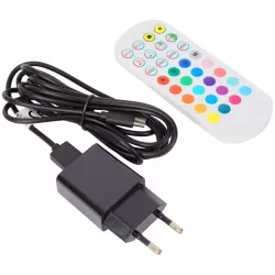 LAMPA PODŁOGOWA NAROŻNA LED RGB GRUNDIG SENSOR MUZYKI 140cm + PILOT-5903002033555