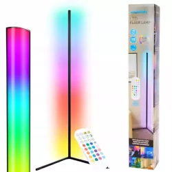 LAMPA PODŁOGOWA NAROŻNA LED RGB GRUNDIG SENSOR MUZYKI 140cm + PILOT-5903002033555