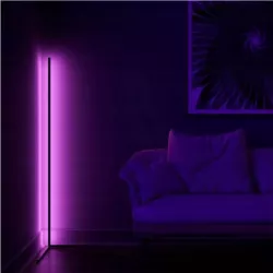 LAMPA PODŁOGOWA NAROŻNA LED RGB GRUNDIG SENSOR MUZYKI 140cm + PILOT-5903002033555