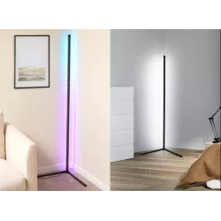 LAMPA PODŁOGOWA NAROŻNA LED RGB GRUNDIG SENSOR MUZYKI 140cm + PILOT-5903002033555