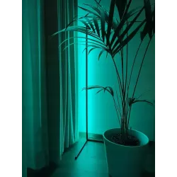 LAMPA PODŁOGOWA NAROŻNA LED RGB GRUNDIG SENSOR MUZYKI 140cm + PILOT-5903002033555
