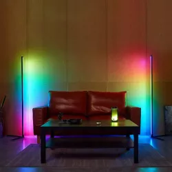 Lampa Stojąca Podłogowa LED narożna APLIKACJA 140CM RGB CCT + pilot-5908263389571