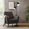 Lampa Stojąca Podłogowa LED czarna 140cm Do Czytania 2x E27 czarna złota-5904703017325