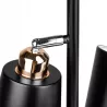 Lampa Stojąca Podłogowa LED czarna 140cm Do Czytania 2x E27 czarna złota-5904703017325