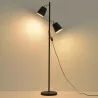 Lampa Stojąca Podłogowa LED czarna 140cm Do Czytania 2x E27 czarna złota-5904703017325