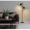 Lampa Stojąca Podłogowa LED czarna 140cm Do Czytania 2x E27 czarna złota-5904703017325