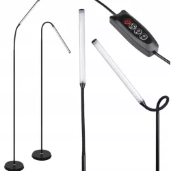 Lampa Lampka Stojąca Podłogowa 170cm Do Czytania LED czarna USB-5904703017318