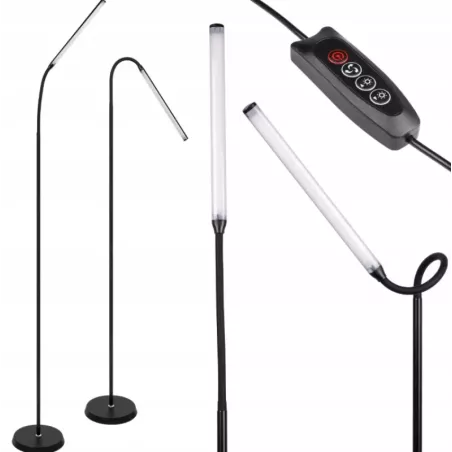 Lampa Lampka Stojąca Podłogowa 170cm Do Czytania LED czarna USB-5904703017318
