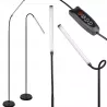 Lampa Lampka Stojąca Podłogowa 170cm Do Czytania LED czarna USB-5904703017318
