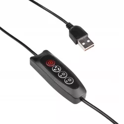Lampa Lampka Stojąca Podłogowa 170cm Do Czytania LED czarna USB-5904703017318