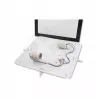 Plafon natynkowy do biura, garażu 2xE27 kwadratowy czarny 2xE27 40W-5908263383524