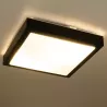 Plafon natynkowy do biura, garażu 2xE27 kwadratowy czarny 2xE27 40W-5908263383524