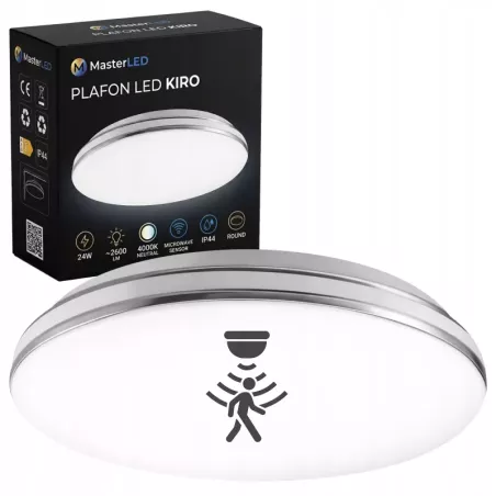 PLAFON LED lampa sufitowa panel 24W 4000K CZUJNIK RUCHU DIP natynkowy-5908263384408