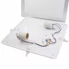 Plafon sufitowy kwadratowy do biura, garażu 27 x 27 cm chrom 2xE27 40W-5903002035320