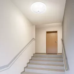 Plafon LED Panel Sufitowy Natynkowy Lampa 2x E27 CZUJNIK RUCHU Okrągły-5903002030202