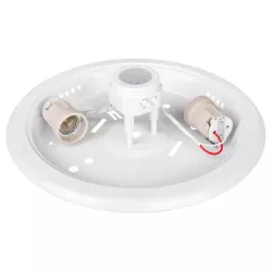 Plafon LED Panel Sufitowy Natynkowy Lampa 2x E27 CZUJNIK RUCHU Okrągły-5903002030202