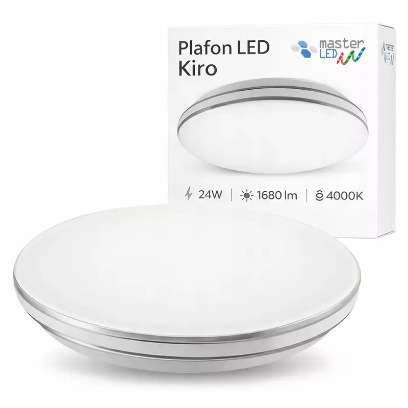 Plafon LED Panel Sufitowy Natynkowy Lampa 24W Nie Mruga Okrągła Biała-5908263384484