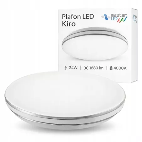 Plafon LED Panel Sufitowy Natynkowy Lampa 24W Nie Mruga Okrągła Biała-5908263384484