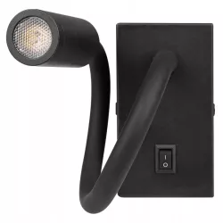 LAMPA ŚCIENNA LED KINKIET DO CZYTANIA WŁĄCZNIK CZARNY regulowana-5908263384323
