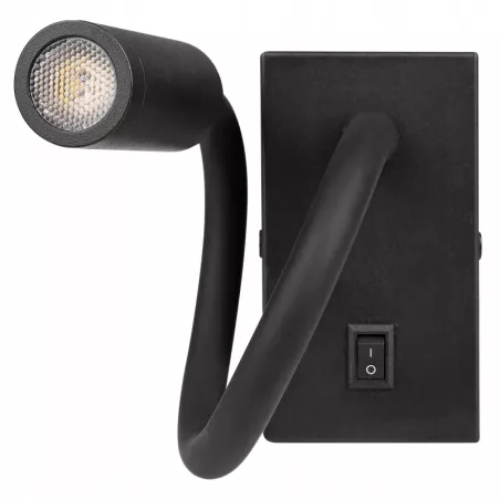 LAMPA ŚCIENNA LED KINKIET DO CZYTANIA WŁĄCZNIK CZARNY regulowana-5908263384323