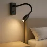 LAMPA ŚCIENNA LED KINKIET DO CZYTANIA WŁĄCZNIK CZARNY regulowana-5908263384323