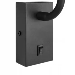 LAMPA ŚCIENNA LED KINKIET DO CZYTANIA WŁĄCZNIK CZARNY regulowana-5908263384323