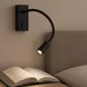 LAMPA ŚCIENNA LED KINKIET DO CZYTANIA WŁĄCZNIK CZARNY regulowana-5908263384323
