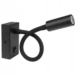 LAMPA ŚCIENNA LED KINKIET DO CZYTANIA WŁĄCZNIK CZARNY regulowana-5908263384323