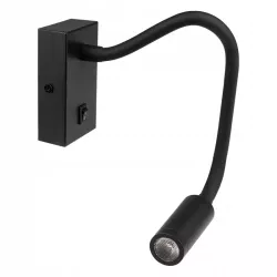LAMPA ŚCIENNA LED KINKIET DO CZYTANIA WŁĄCZNIK CZARNY regulowana-5908263384323