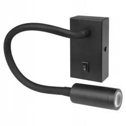 LAMPA ŚCIENNA LED KINKIET DO CZYTANIA WŁĄCZNIK CZARNY regulowana-5908263384323