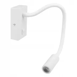 LAMPA ŚCIENNA LED KINKIET DO CZYTANIA WŁĄCZNIK BIAŁY regulowana-5908263384330