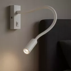 LAMPA ŚCIENNA LED KINKIET DO CZYTANIA WŁĄCZNIK BIAŁY regulowana-5908263384330