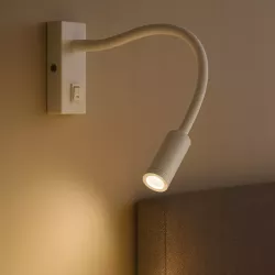 LAMPA ŚCIENNA LED KINKIET DO CZYTANIA WŁĄCZNIK BIAŁY regulowana-5908263384330