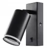 Kinkiet ścienny LAMPA ŚCIENNA GU10 LED DO CZYTANIA WŁĄCZNIK czarna-5908263386662