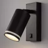 Kinkiet ścienny LAMPA ŚCIENNA GU10 LED DO CZYTANIA WŁĄCZNIK czarna-5908263386662