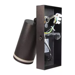 Kinkiet ścienny LAMPA ŚCIENNA GU10 LED DO CZYTANIA WŁĄCZNIK czarna-5908263386662