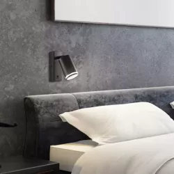 Kinkiet ścienny LAMPA ŚCIENNA GU10 LED DO CZYTANIA WŁĄCZNIK czarna-5908263386662