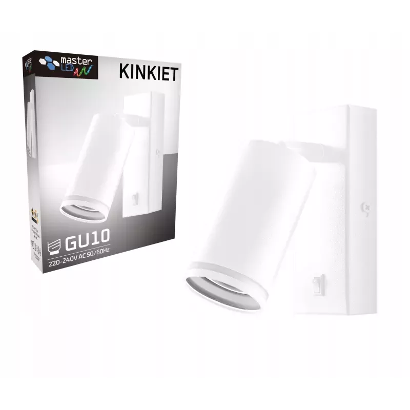 LAMPA ŚCIENNA GU10 LED KINKIET DO CZYTANIA WŁĄCZNIK-5904703001836