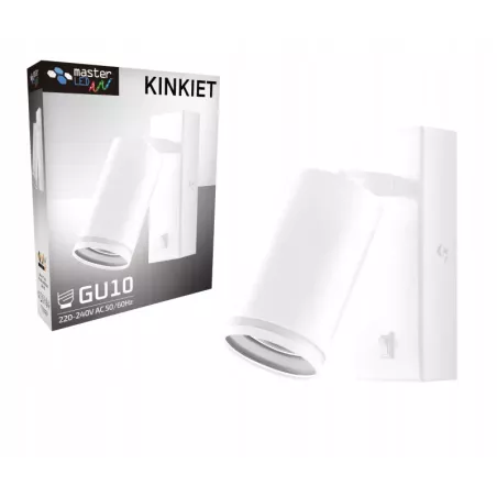 LAMPA ŚCIENNA GU10 LED KINKIET DO CZYTANIA WŁĄCZNIK-5904703001836