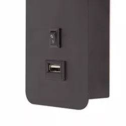 Lampka do czytania NOCNA Kinkiet ścienny LED GU10 Z USB C czarna-5904703001843