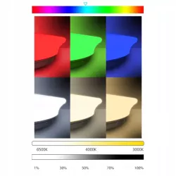 Plafon LED Lampa sufitowa panel 72W NATYNKOWY oprawa RGB CCT pilot głośnik-5904703002413