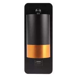 Lampka do czytania NOCNA Kinkiet ścienny LED GU10 czarna złota USB A + C-5904703002581
