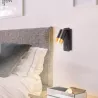 Lampka do czytania NOCNA Kinkiet ścienny LED GU10 czarna złota USB A + C-5904703002581
