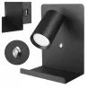 Kinkiet do czytania lampa ścienna GU10 LED USB CZARNY-5903002039649