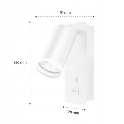 LAMPA NOCNA LED GU10 KINKIET DO CZYTANIA Z USB-5904703006121
