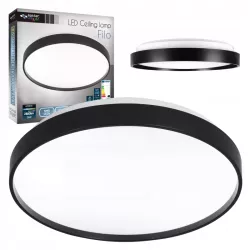PLAFON LED NATYNKOWY LAMPA SUFITOWA 36W 4000K PANEL SUFITOWY OKRĄGŁY CZARNY-5904703008699